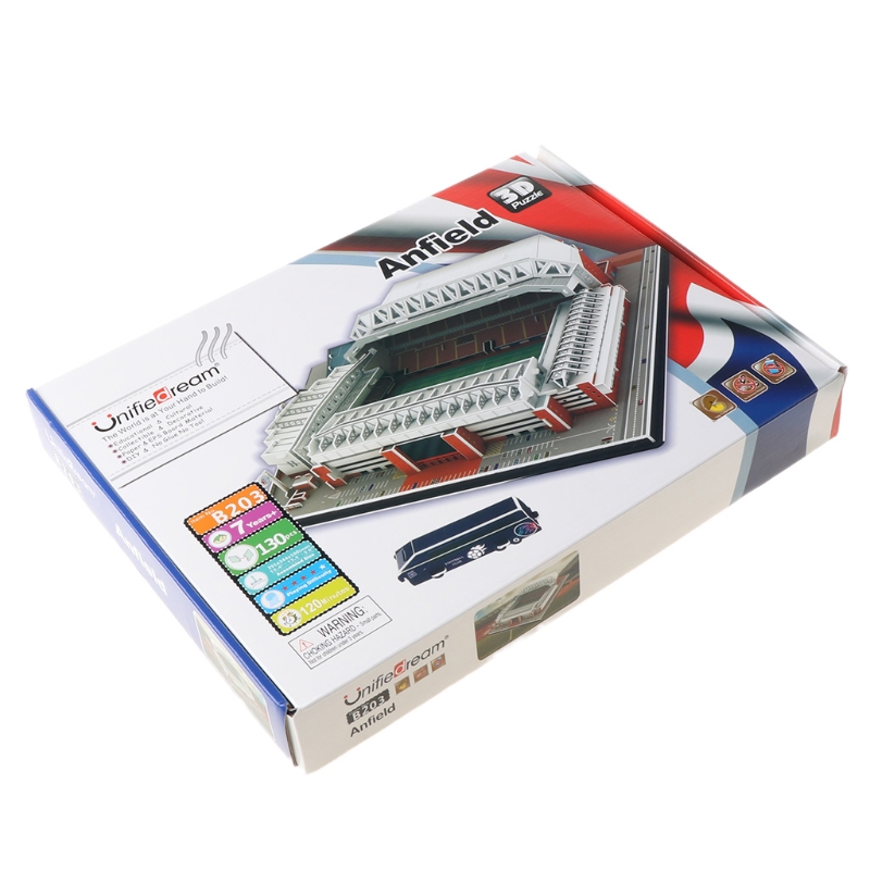 DIY 3D Puzzle Puzzle Welt Fußball Stadion FußBall Spielplatz Montiert Gebäude 77HD