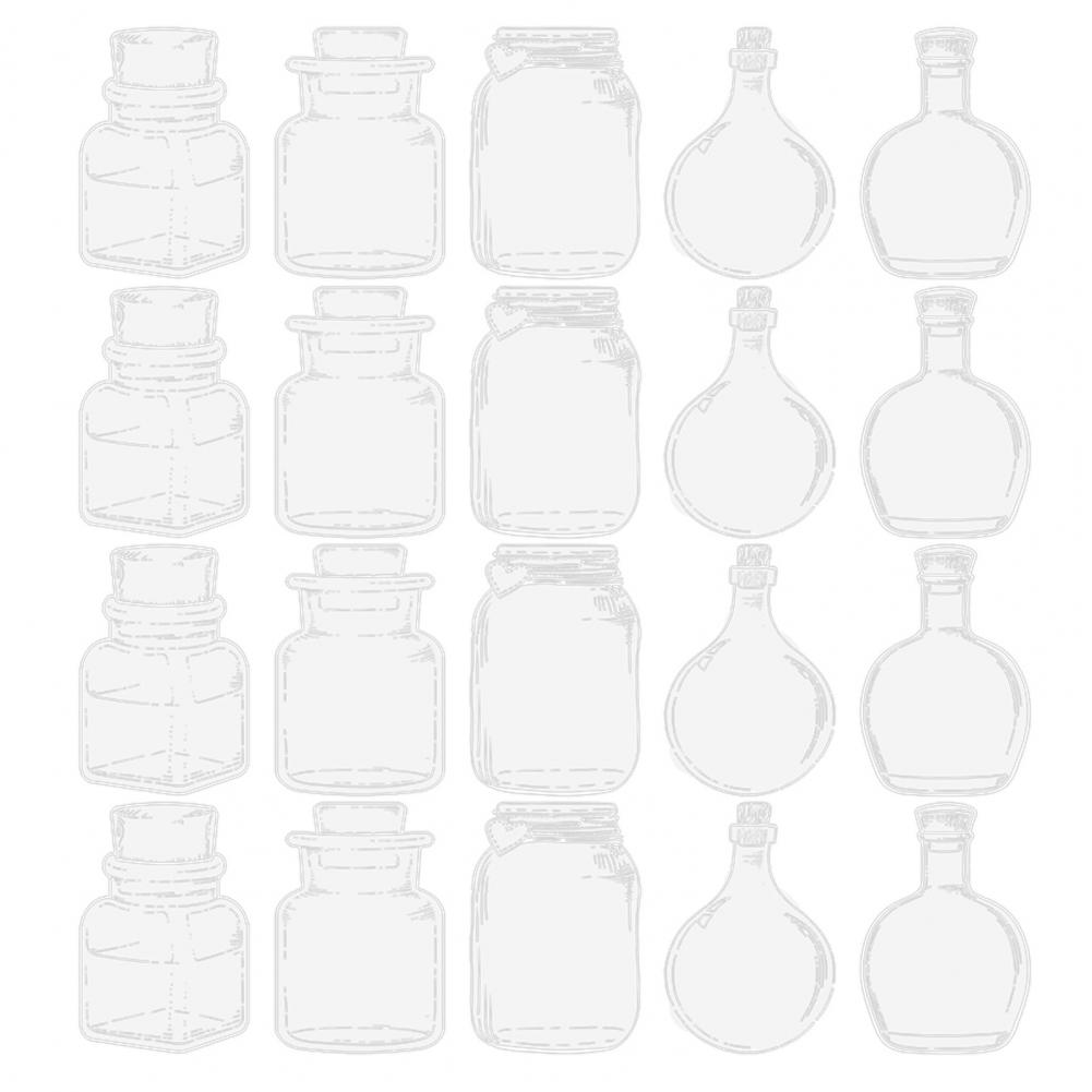 20Pcs DIY Transparent Dried Flower Bookmarks Floral Plant Clear Bookmarks Decorations Flownwing DIY Craft Bookmarks Bags Pouch: Pink