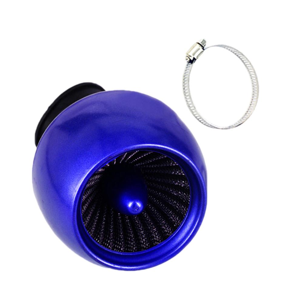 24mm-48mm vinklet hi flow motorcykel luftfilter indsugningsfilter vaskbar genanvendelig til yamaha til honda bobber chopper cruiser: Blå