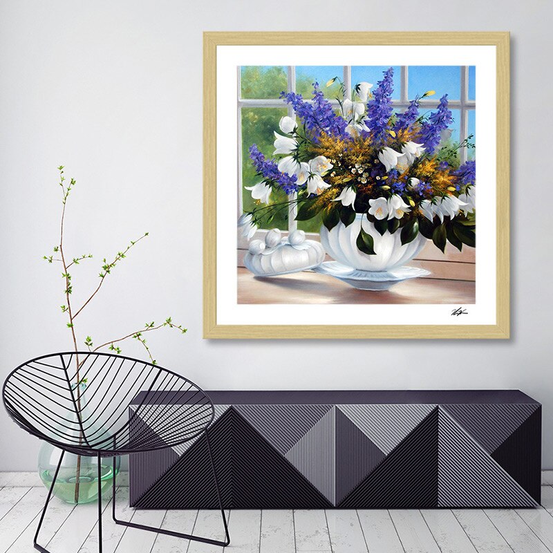 Lila Blume Diamant stickerei kreis Gerät diamant malerei strass kristall malerei Heimat dekoration