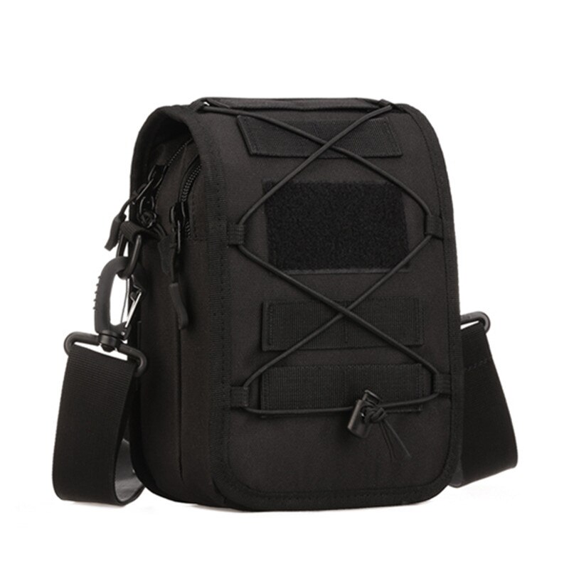 Protector Plus Brand Men's Crossbody Bag Pack Multifunctional Men Bag Male Shoulder Messenger Bags Nylon Shoulder Handbag D038: Black