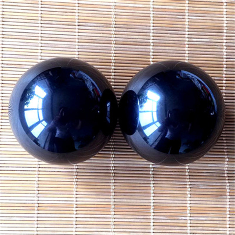 Baoding balles fitness main balle solide en acier noir main exercice thérapie balle 1 paire