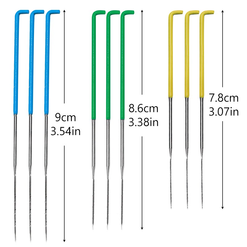 Lmdz 9 Stks/set 3 Maten Viltnaalden Wolvilt Pokdalig Naalden Set Vilten Starter Kit Diy Craft Vilt Gereedschap Voor wol Vilten
