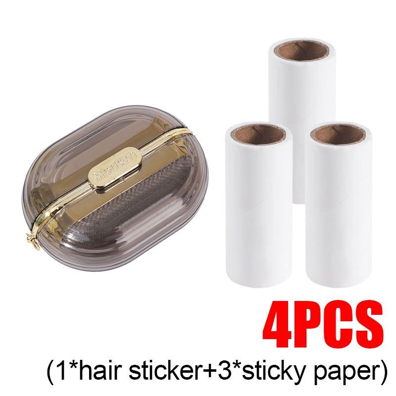 Rollo de papel en forma de lágrima portátil, rodillo adhesivo para quitar el pelo de mascotas, rodillo para pelusas, ropa, cepillo de limpieza de alfombras, Herramientas de limpieza, 1/4 Uds.: Morado