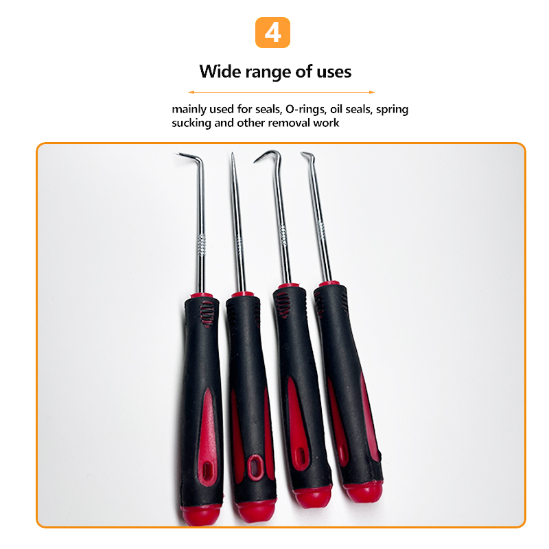 Juego de destornilladores de sello de aceite para vehículo, extractor de junta tórica, ganchos de selección, herramientas de reparación de sellado, 16cm, 4 Uds.