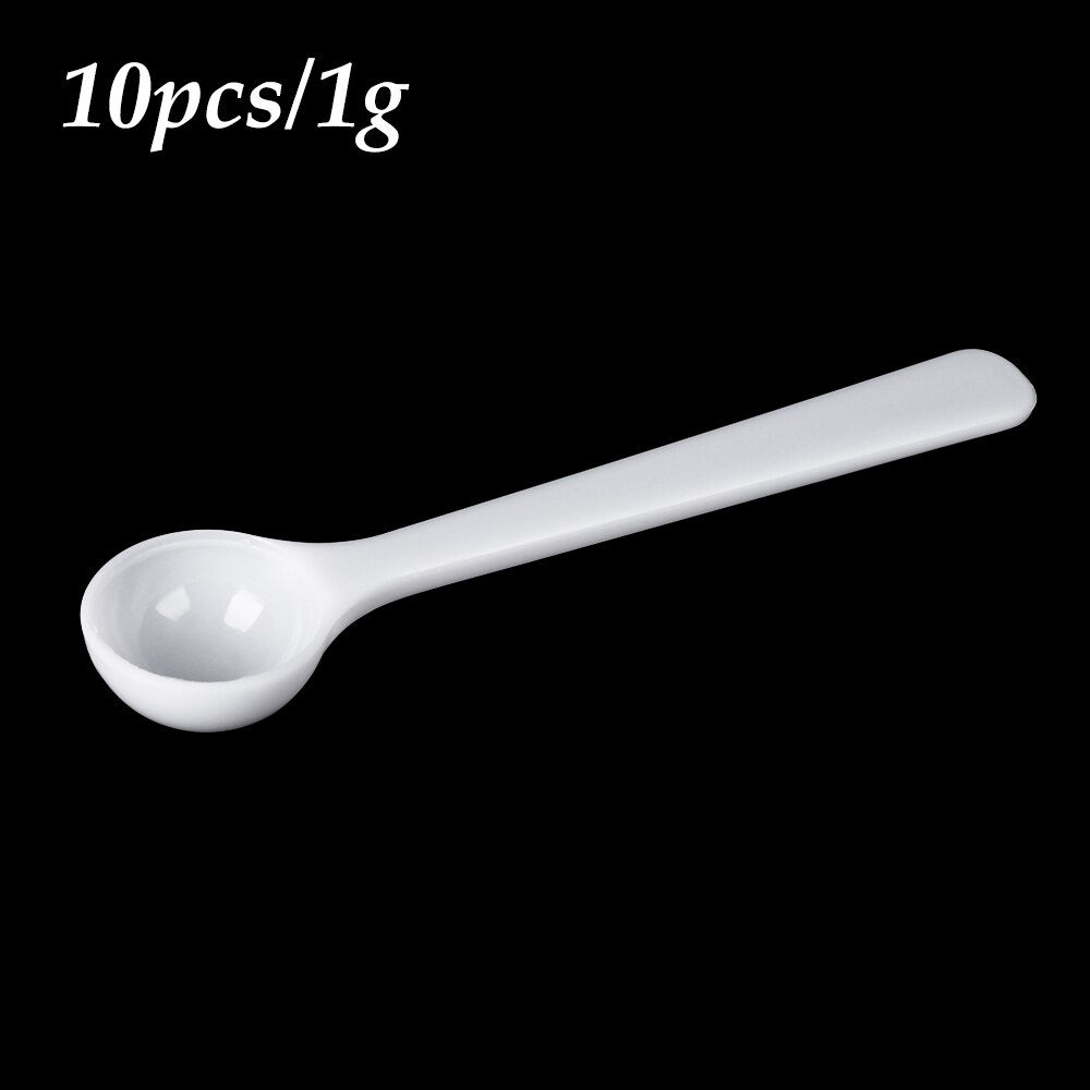 Cuchara medidora de plástico para cocina, pequeñas tazas de café, proteína, leche en polvo, Mini báscula de cocina, suministros para hornear, 1/3/5/10g, 10 Uds.: 1g