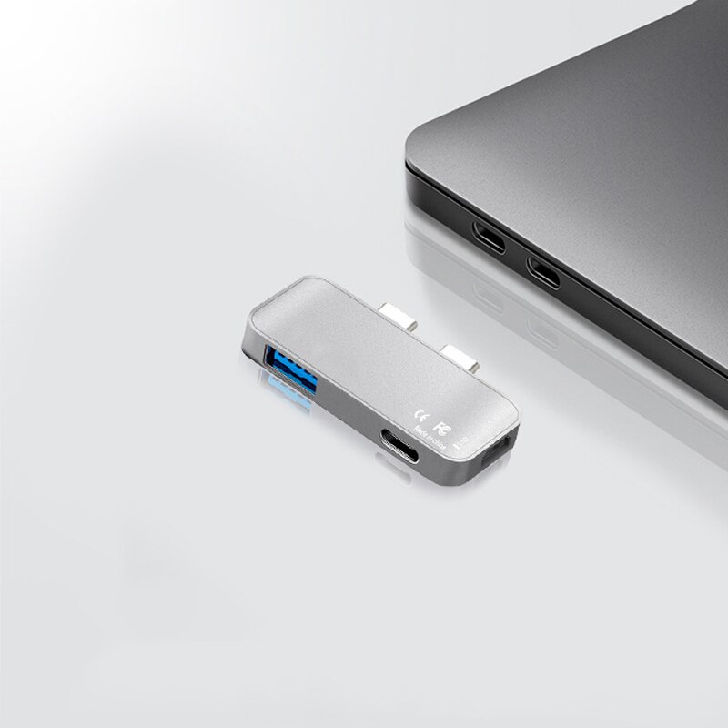 MultiFunction USB Hub Adapter 3 In1 USB C Hub Adapter 4K HDMI Thunderbolt 3.1 Charger for Pro