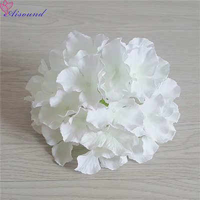 10 Stuks 20Cm Grote Zijden Hortensia Bloem Stem Bloemen Tak Voor Bruiloft Decoratie Diy Bloemen Muur Levert: Snow white