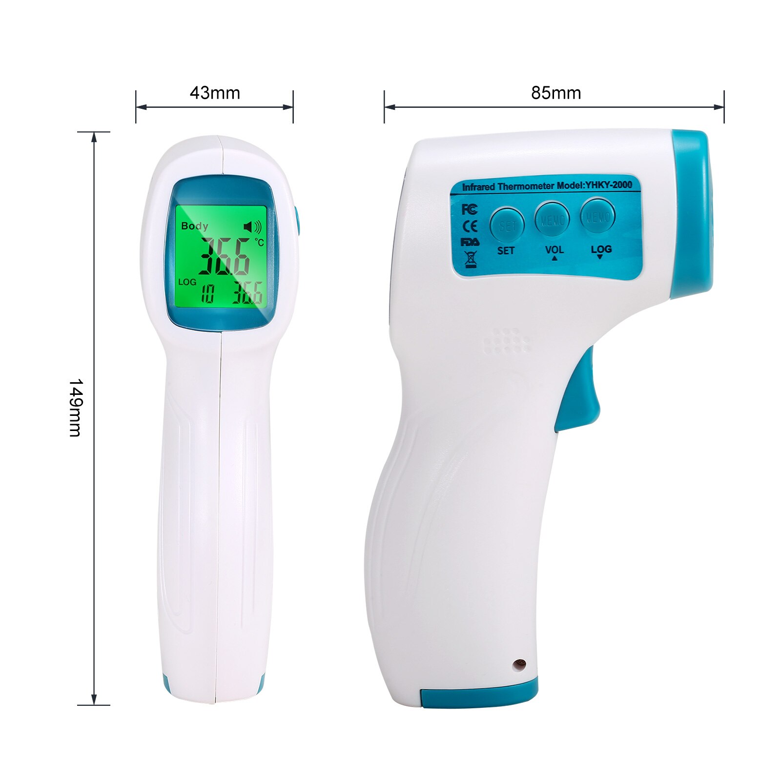 Forehead IR Thermometer Digital Thermometer Non Contact Body/Object Temperature Three Backlight Display Thermometer Adults