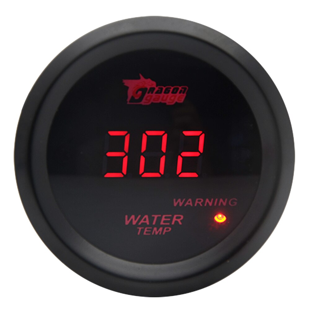 Digital 2" 52mm Water Temperature Gauge Celsius / Fahrenheit Temperature With Sensor Red LED Digital With Sensor