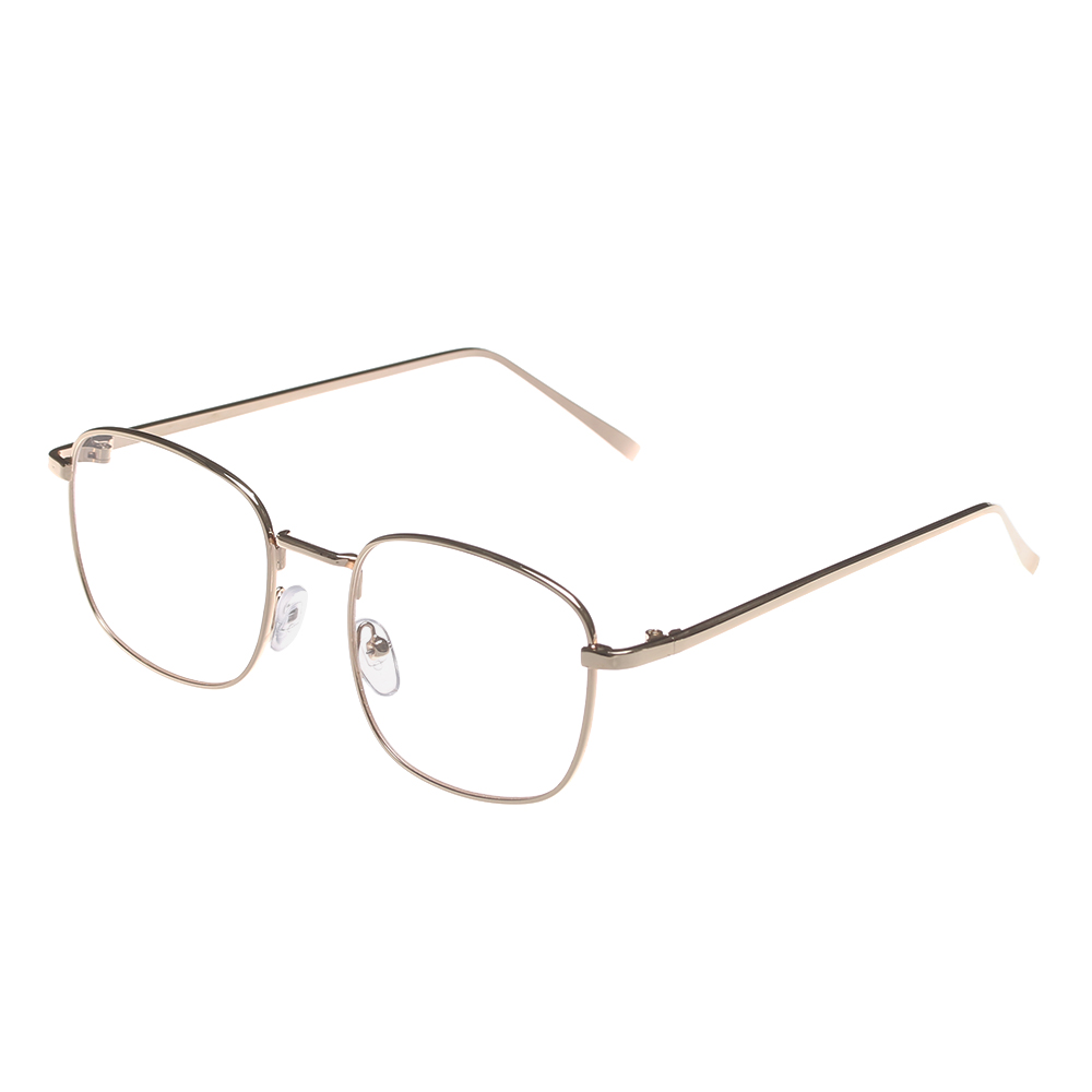 Unisex vintage anti blått ljus glasögon bågar oktagon lins närsynthet optisk spegel enkel legering anti uv klar glasögon bågar: 05 guld