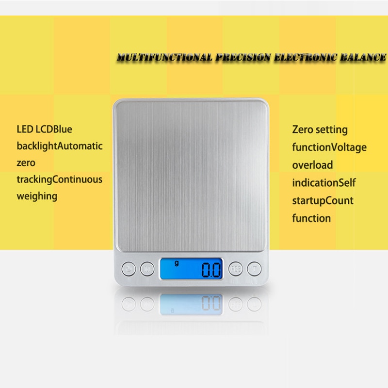 Portable LCD Electronic Kitchen Scales balance Cooking Measure Tools Digital Stainless Steel digital Weighing Food scale 0.01g