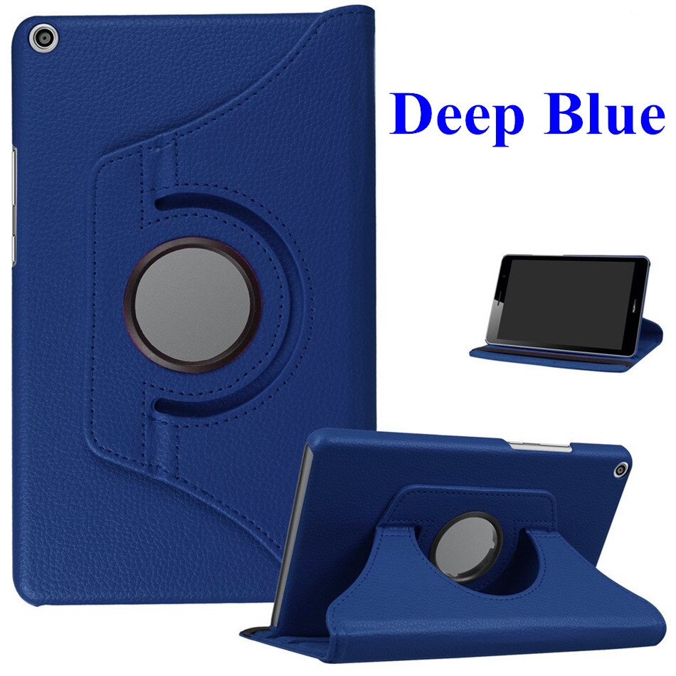 Magnetyczny futerał MediaPad T3 8.0 Folio Pu skórzany pokrowiec do Huawei MediaPad T3 8.0 KOB-L09 /W09 Filip stojak inteligentny Tablet Capa przypadki: Dark Blue