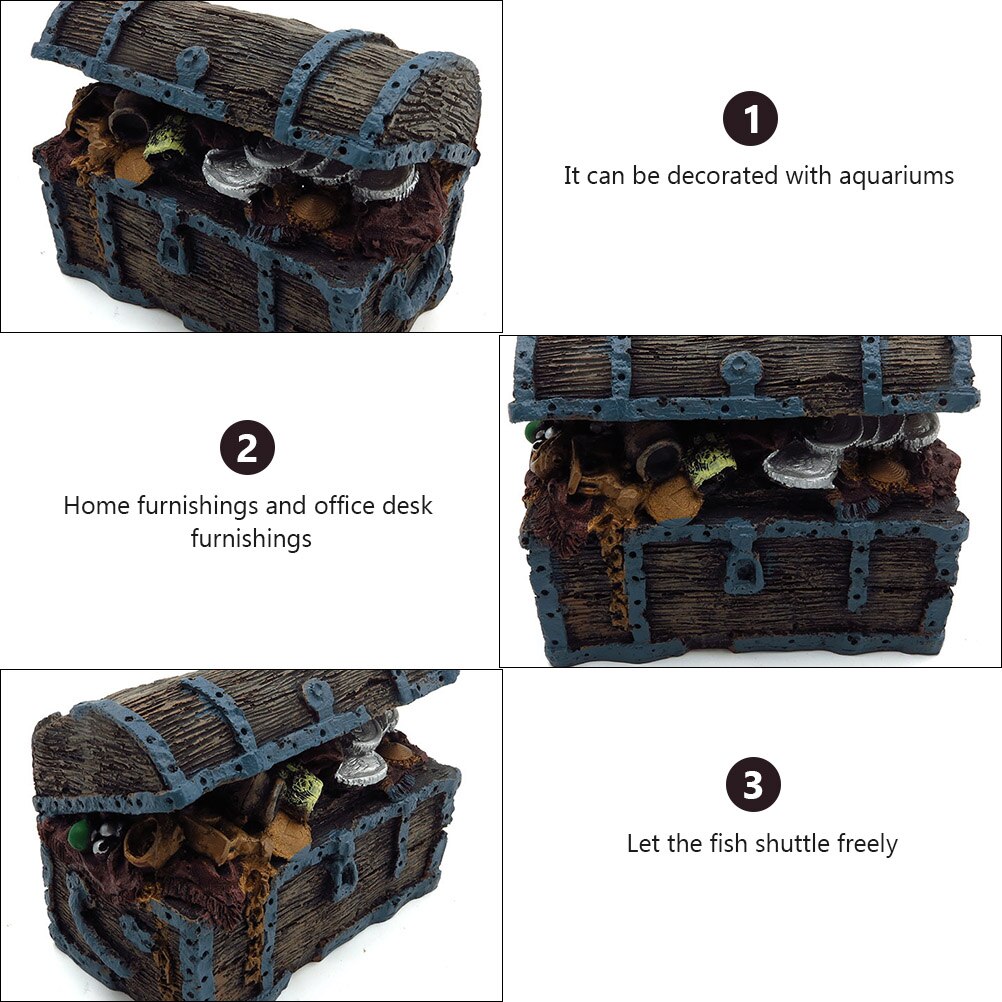 Aquarium Landscape Aquarium Decoration Fish Tank Treasure Chest Decor