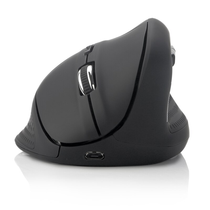 2.4G Wireless Mouse Rechargeable Ergonomic Vertical Gaming Mouse 6 DPI level up to 4800DPI for PC Laptop MacBook: Black