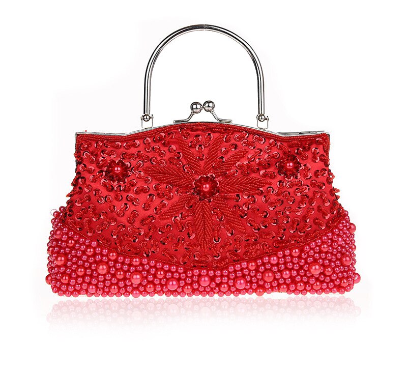 Retro Kralen Sequin Bag Handgemaakte Kralen Ambachtelijke Tas Elegante En Praktische Cheongsam Zak Selling Goed Portemonnees: Rood