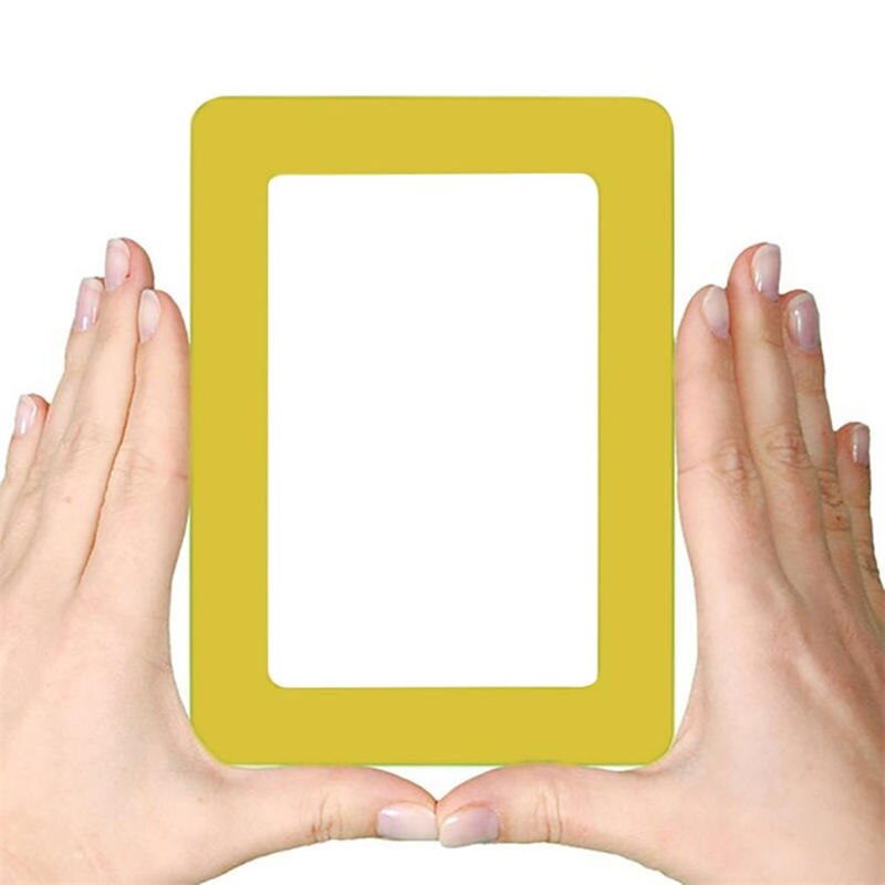 Colorful Magnetic Picture Frames 11.8*16cm Photo Magnets Photoframe Refrigerato PVC Home Decor Modern Magnetic Photo Fridge: Yellow