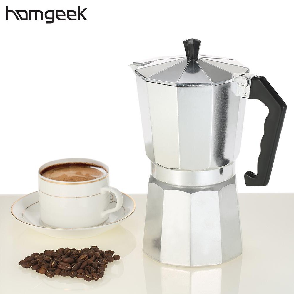 Homgeek 3cup/6cup/9cup/12cup Aluminium Espresso Percolator Koffie Kookplaat Maker Mokka Pot Koffiezetapparaat Machine expresso