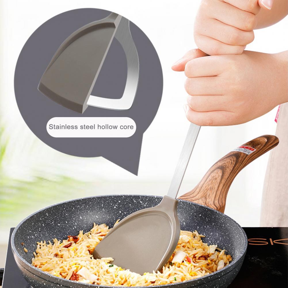Silicone Cooking Spatula Nonstick Heat Resistant Dishwasher Safe Ergonomic Handle Anti-scratch Kitchen Turner for Home