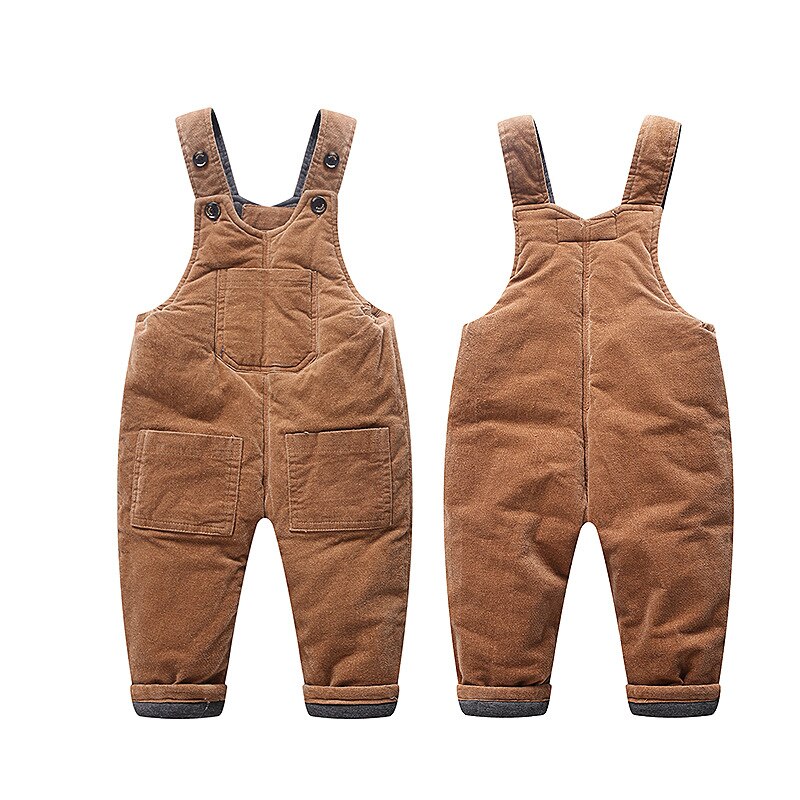 0-3Y winter thicken warm fleece jongens casual overall 1 st kids broek jongens winter algehele kinderen broek