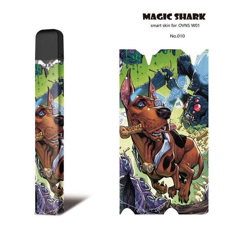 Magic Shark Monsters Cat Fish Dog Pirate Skull Stereo PVC Ultra Thin Film Cover Pod Case Sticker For OVNS W01: 010