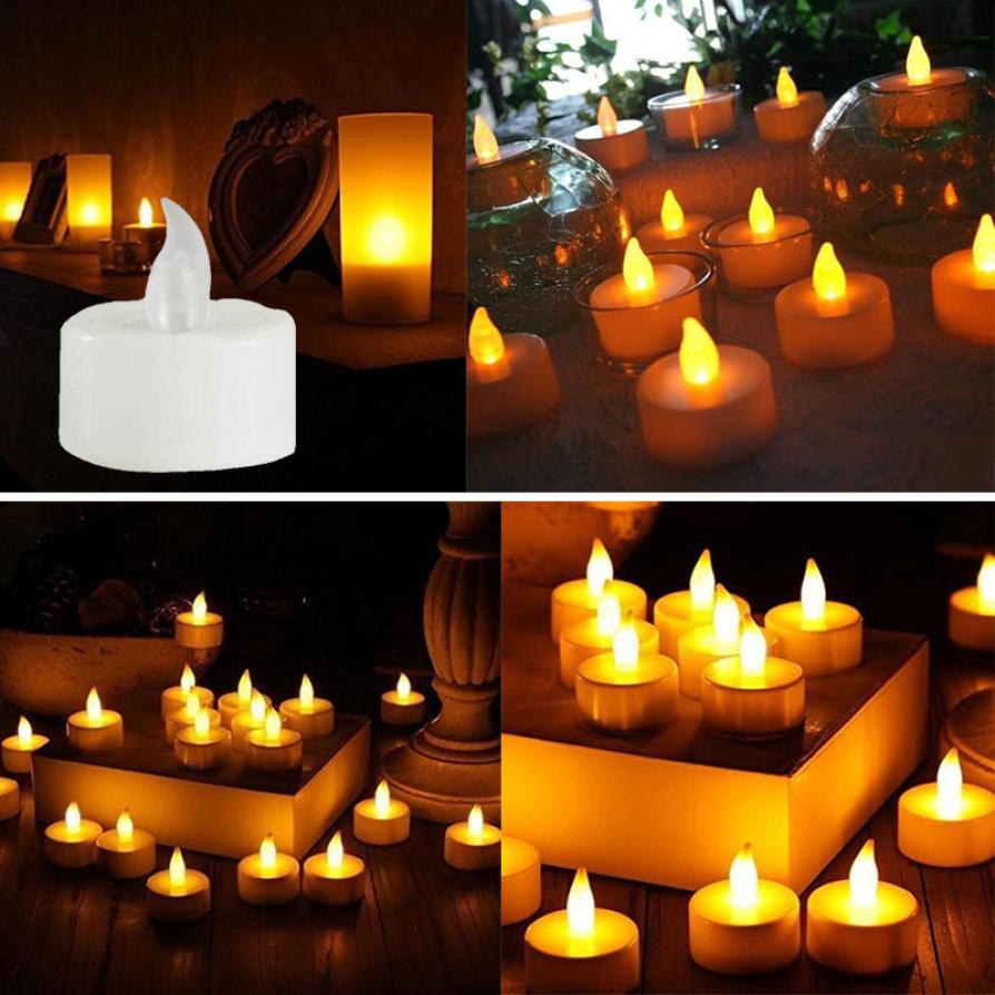 Candles 6pc LED Tea Light Candles Realistic Battery-Powered Flameless Candles 2018a29
