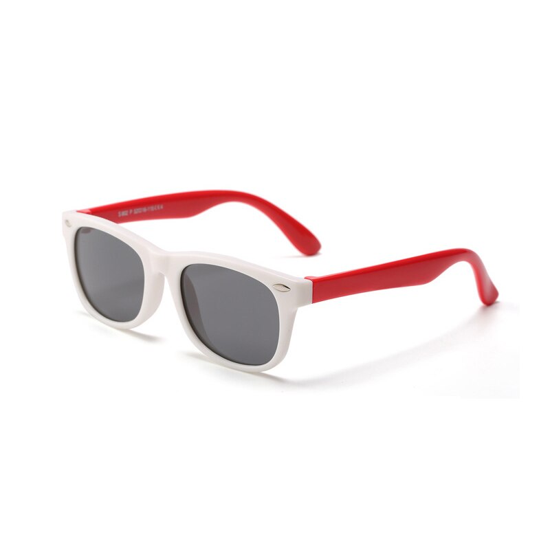 freundlicher Brille freundlicher Rahmen Sonnenbrille Kleinkind UV400 Jungen Koreanische draussen Beliebte Polarisierte Sonnenbrille: Weiß rot