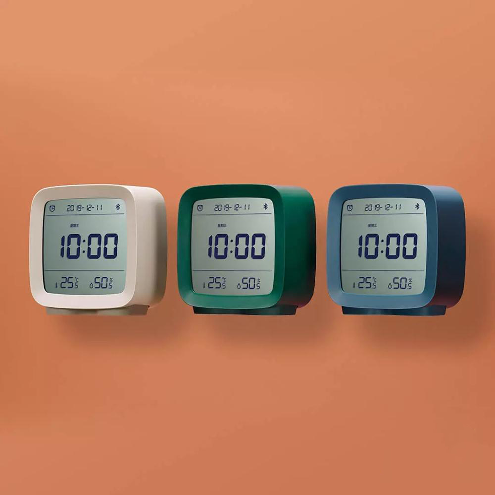 Xiaomi-reloj despertador ClearGrass con Bluetooth, Termómetro Digital, control de temperatura y humedad, luz nocturna, 3 en 1