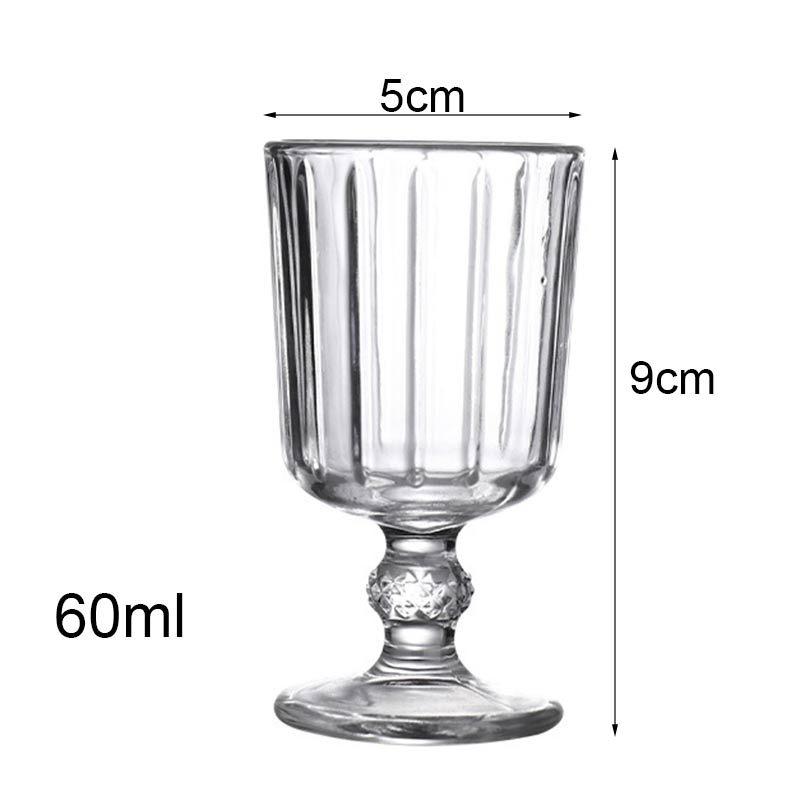 Mini copa de vidrio en relieve para Bar, vaso transparente para cóctel, vaso para café expreso, leche, zumo, , 1 unidad: 4