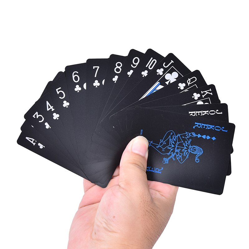 Plastic Pvc Poker Black Speelkaarten Duurzaam Waterdicht Poker