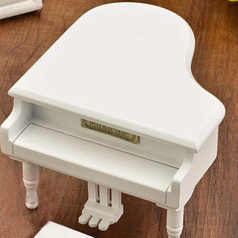 Boîte à musique en forme de Piano de Simulation en bois triangulaire exquise avec une bonne sonore, petite décoration de bureau
