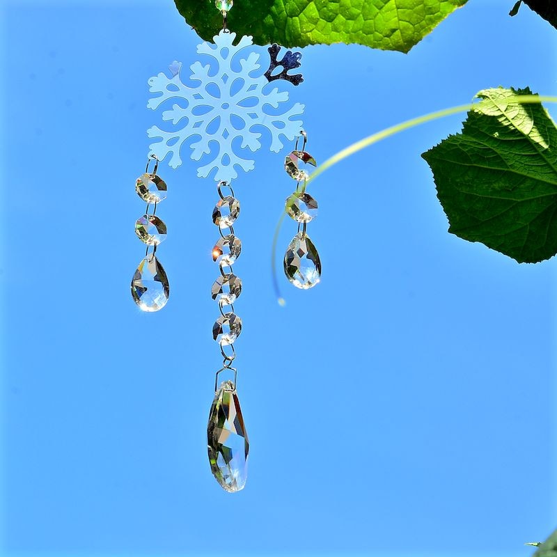 Tuin Suncatcher Crystal Prisma Ornament Sneeuwvlok Regenboog Collectie Opknoping Kristallen Kroonluchter Muur Raam Huis Decoratie