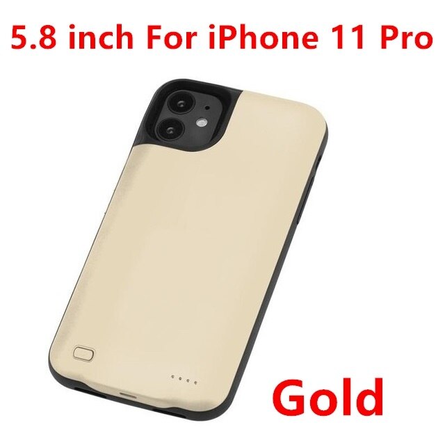 Funda de cargador de batería de 10000mAh para iphone, carcasa de carga con Banco de energía para iphone 6, 6s, 7, 8 Plus, 11 Pro Max, 11 Pro, oferta: For i11 Pro Gold