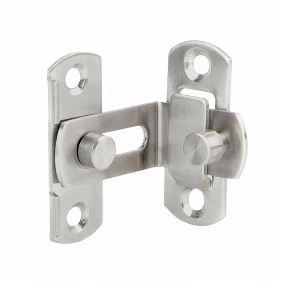 1pc Window Latch Stainless Steel Bolt Door Button Door Sliding Door Degree Lock Anti-theft Door Latch Buckle Lock 90 Buckle J6S1