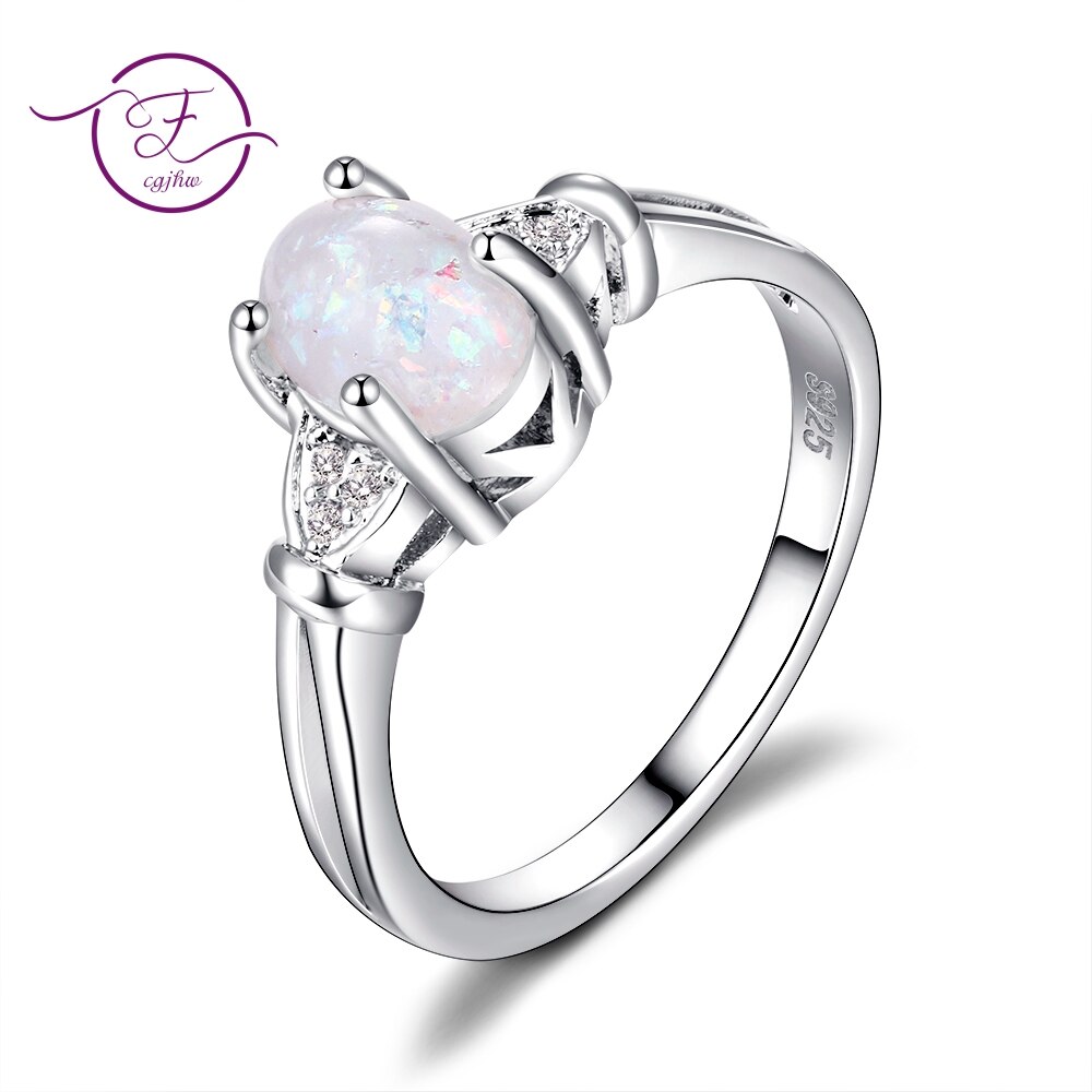 6 x 8mm ovale opaal ringen ringen voor meisjes dames fijne sieraden trendy feestring op