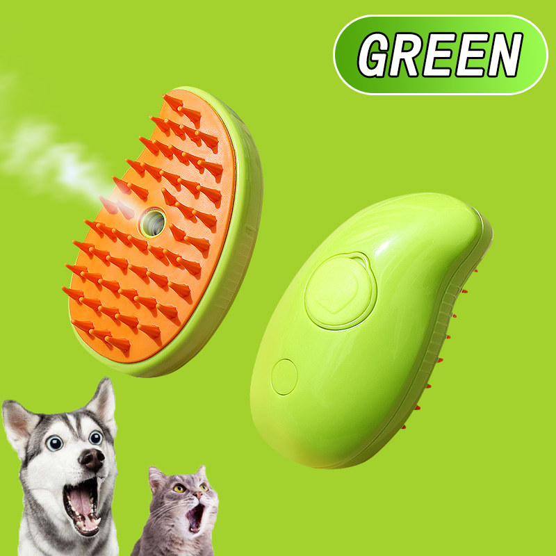 Brosse à vapeur électrique 3 en 1 pour chat, brosse à poils de chat, brosse de Massage pour chien, peigne de pulvérisation, toilettage pour animaux de compagnie, peignes d'épilation