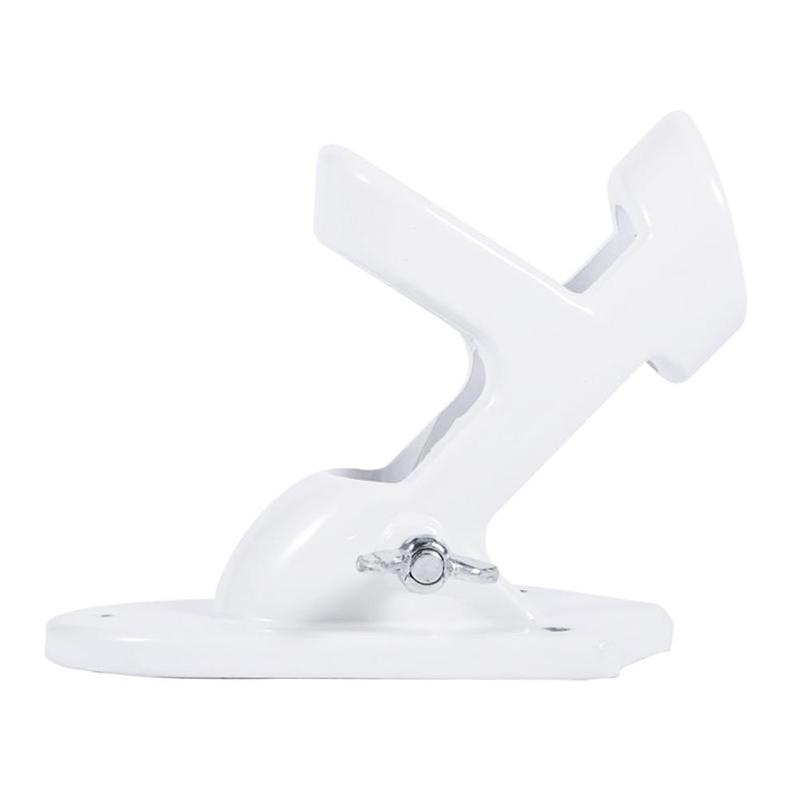 1set Wall Mount 2 Angle Flag Pole Holder Mounting Flagpole White Flag Bracket Windsock Base Alloy Multipurpose Aluminium T3C1