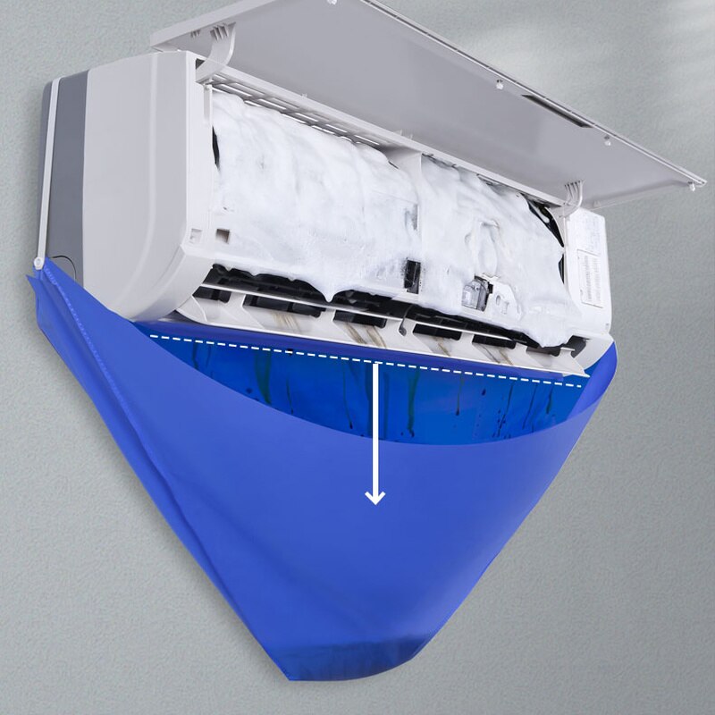 Air Conditioner Cleaning Cover Brushes Filter Net Waterproof Air Conditioner Cleaning Dust Protection Cleaning Bags and Tools