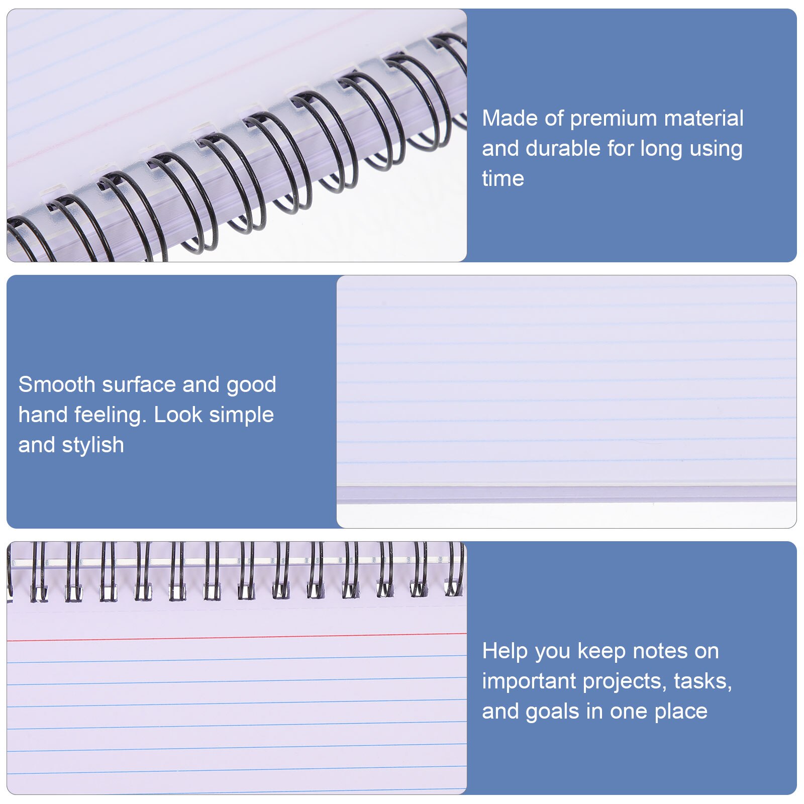 2Pcs Household Note Pads Portable Writing Pads Thickened Coil Notepads Office Supply