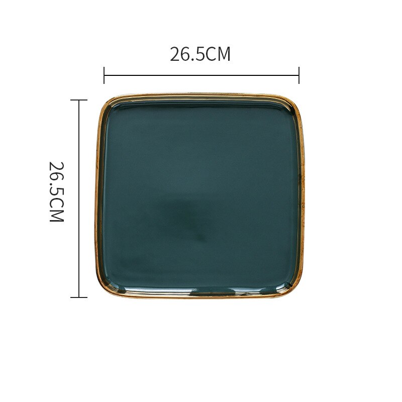 Luxury ceramic tableware, direct selling products, western-style dishes, retro, storage tray plate set dish sets: E