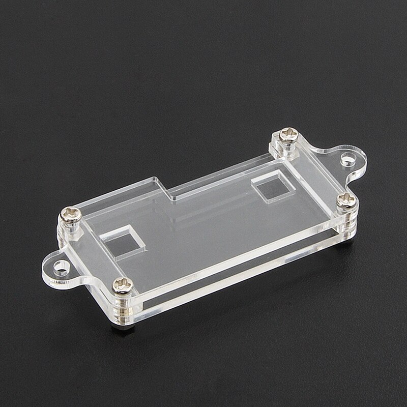 2x Acrylic Case Box Enclosure Shell for Bbc Micro-Bit Kits,Transparent & Red + Transparent