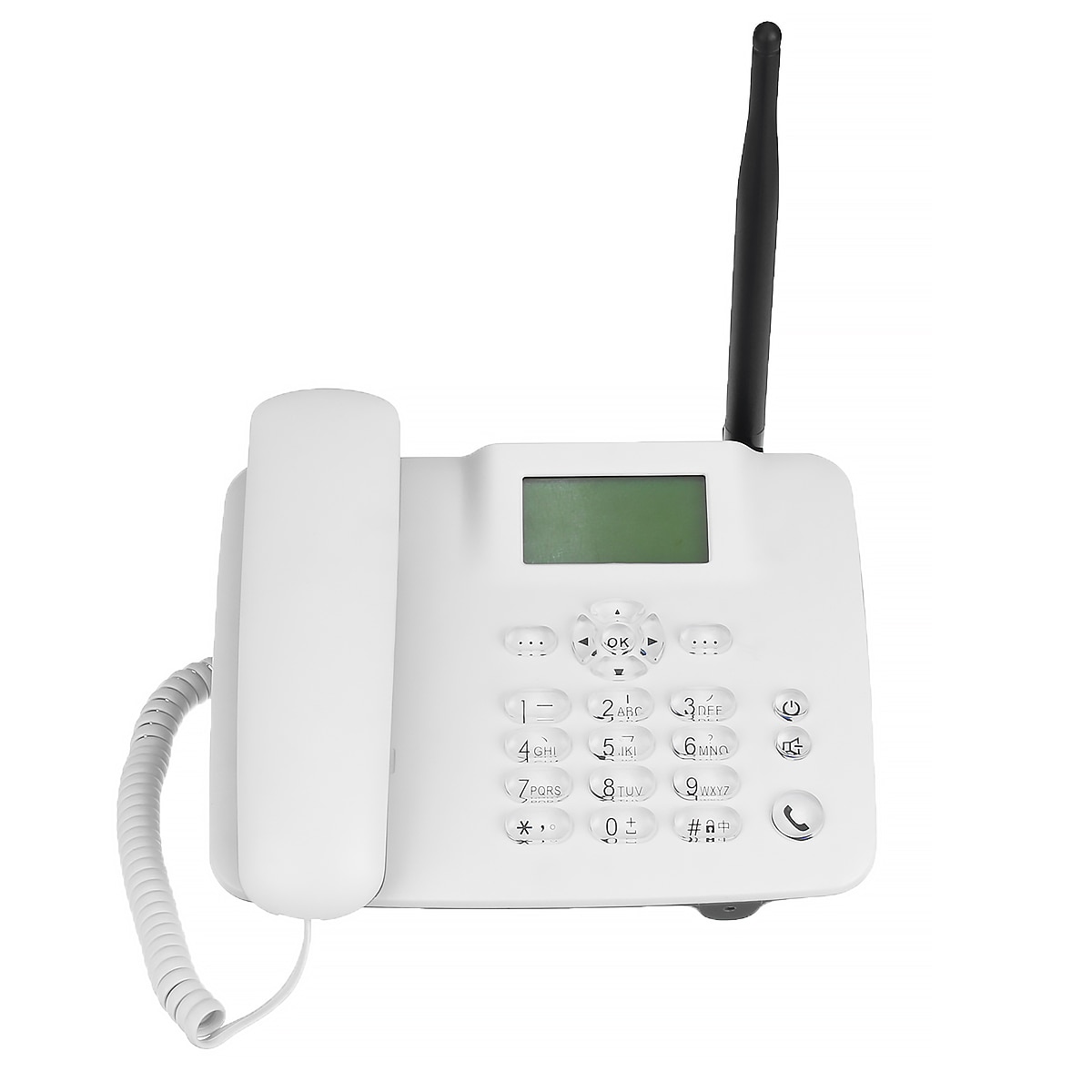 3g 2g gsm fast trådlös telefon skrivbord mobiltelefon lcd skärm sim -kort skrivbord antenn gränssnitt inkommande samtal display 100-240v