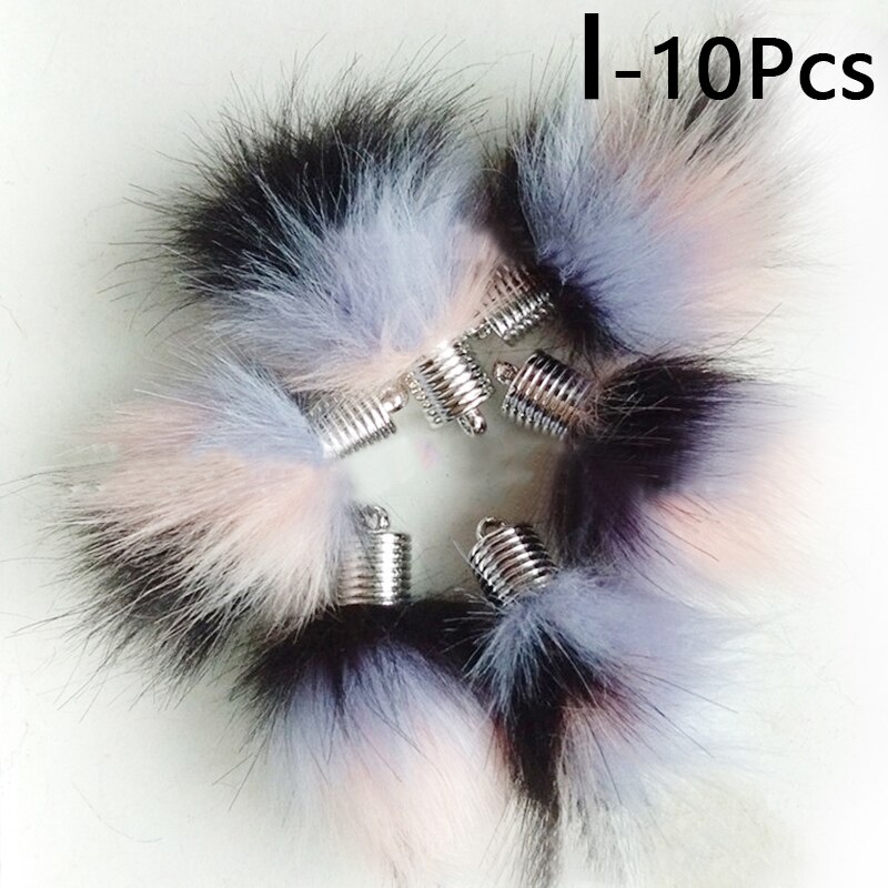 10Pcs Kunstmatige Konijnenbont Bal Pluche Fuzzy Bont Sleutelhanger Pom Pom Sleutelhanger Auto Tas Sleutelhanger Sleutelhanger Hanger sieraden: I