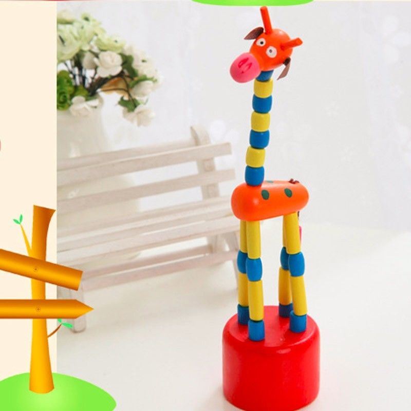 1pc Cute Wooden Toy Baby Kids Intellectual Development Early Learning Q Animals Lovely Toys