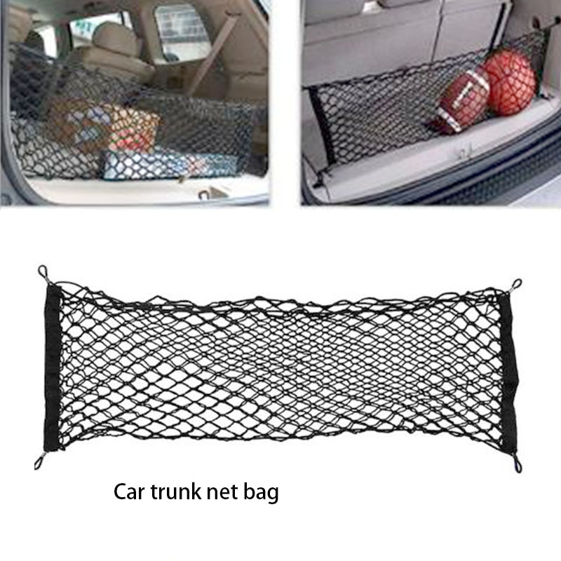 90cm X 40cm car luggage black nylon net for car luggage, bag four hook vest net hook version