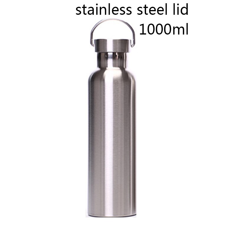 stainless steel thermos bottle double wall water bottle for travel camping hiking cycling