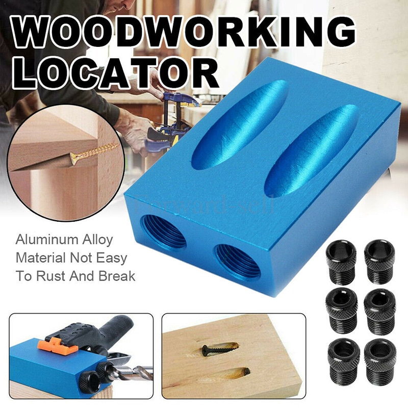 14 stk diy elektrisk boresæt træbearbejdningsudskæringsværktøj lommehul skrue jig adapter til tømrer på lager