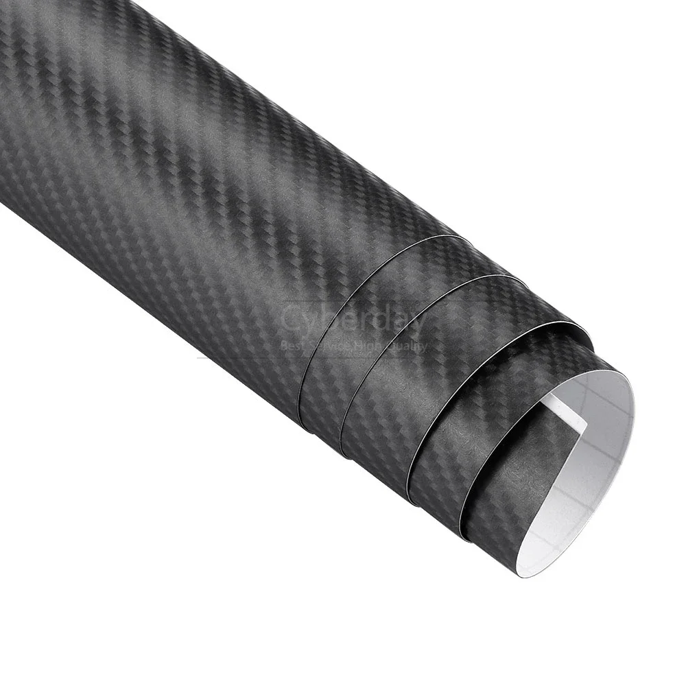 Película de envoltura de vinilo de fibra de carbono para coche, 3M, bricolaje, estilo automático, pegatinas gruesas 4D para coche, impermeables con burbujas sin aire, 100mm x 1520mm