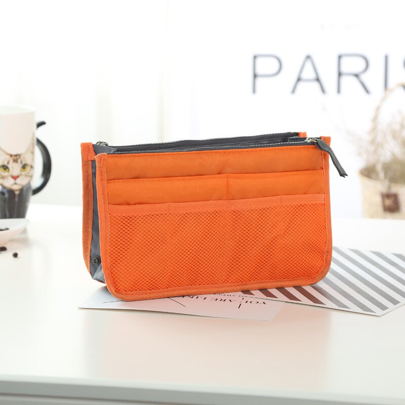 Inserto dell'organizzatore Del Sacchetto Per Le Donne di Nylon Organizzatore di Viaggi-Del Sacchetto Inserto della Borsa del Sacchetto-Dell'organizzatore Della Signora di Trucco Cosmetico del Sacchetto A Buon Mercato Delle Donne tote: 10