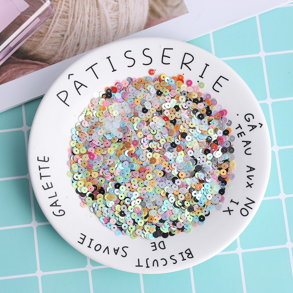 1000 stuks/zak 4mm veelkleurige losse plastic pailletten voor thuisfeesten, bruiloftsdecoratie, facetkralenversiering, doe-het-zelf naaiaccessoires